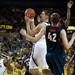 Michigan freshman Mitch McGary looks to score and is fouled in the game against Illinois on Sunday, Feb. 24. Daniel Brenner I AnnArbor.com